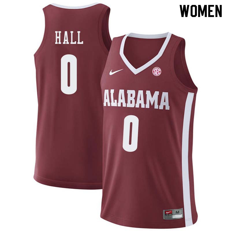Women #46 Donta Hall Alabama Crimson Tide College Basketball Jerseys Sale-Crimson